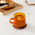 Colored Glass Tea Cups Coffee Mugs